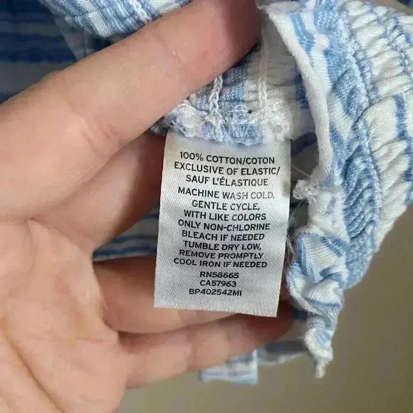 BP Striped Smocked Crop Tank Top Size Large - Picture 6 of 8